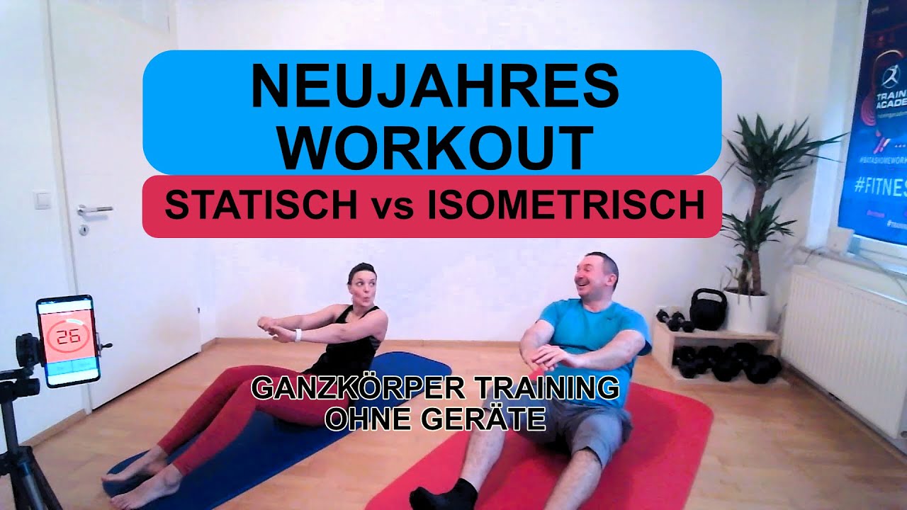 FULL BODY WORKOUT ohne Geräte DYNAMISCH vs ISOMETRISCH #homeworkouts #fitnesstraining #workoutathome
