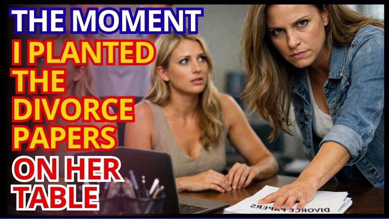 The moment I planted the divorce papers on her lover's table