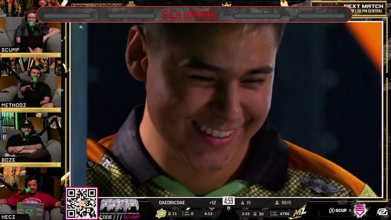 Squirrel REACTS to OpTic CRUSHING LAT's key (Scump's Watch Party EWC)