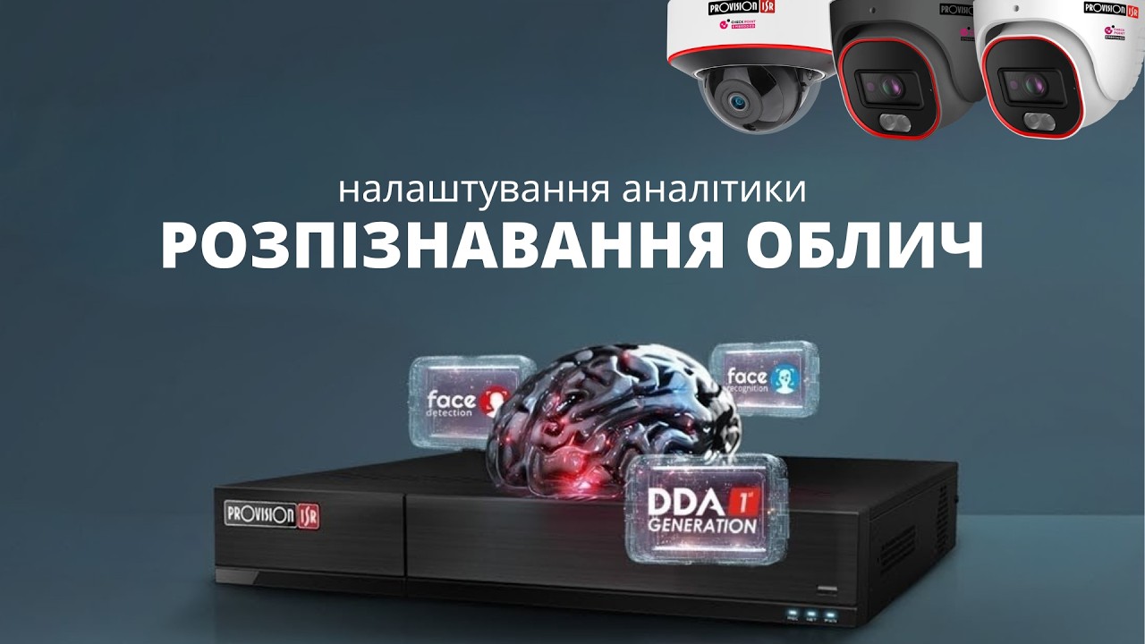 Розпізнавання облич | Налаштування аналітики Provision-ISR