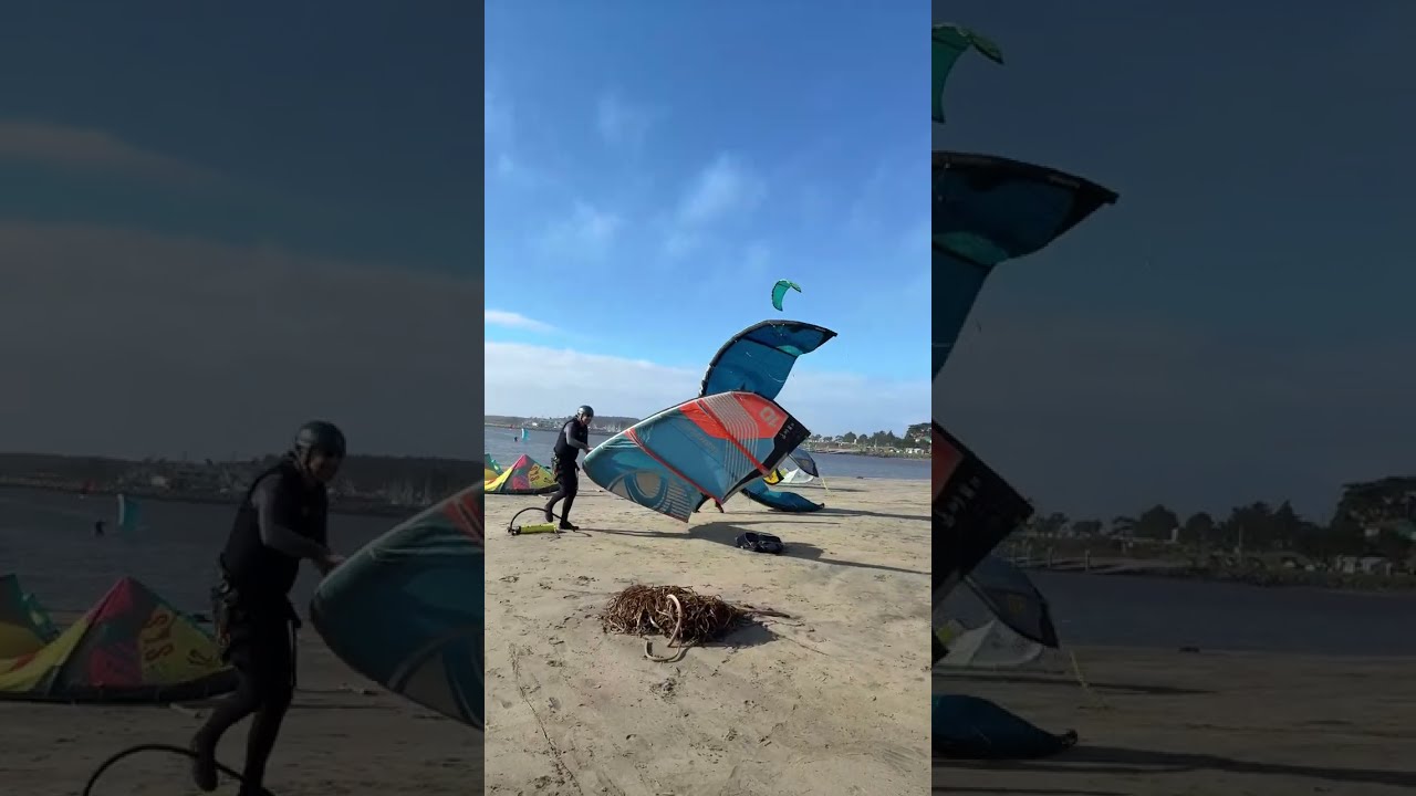 Kite Surfing At Half Moon Bay(Live Stream)(sound loss)@happyshortlunch