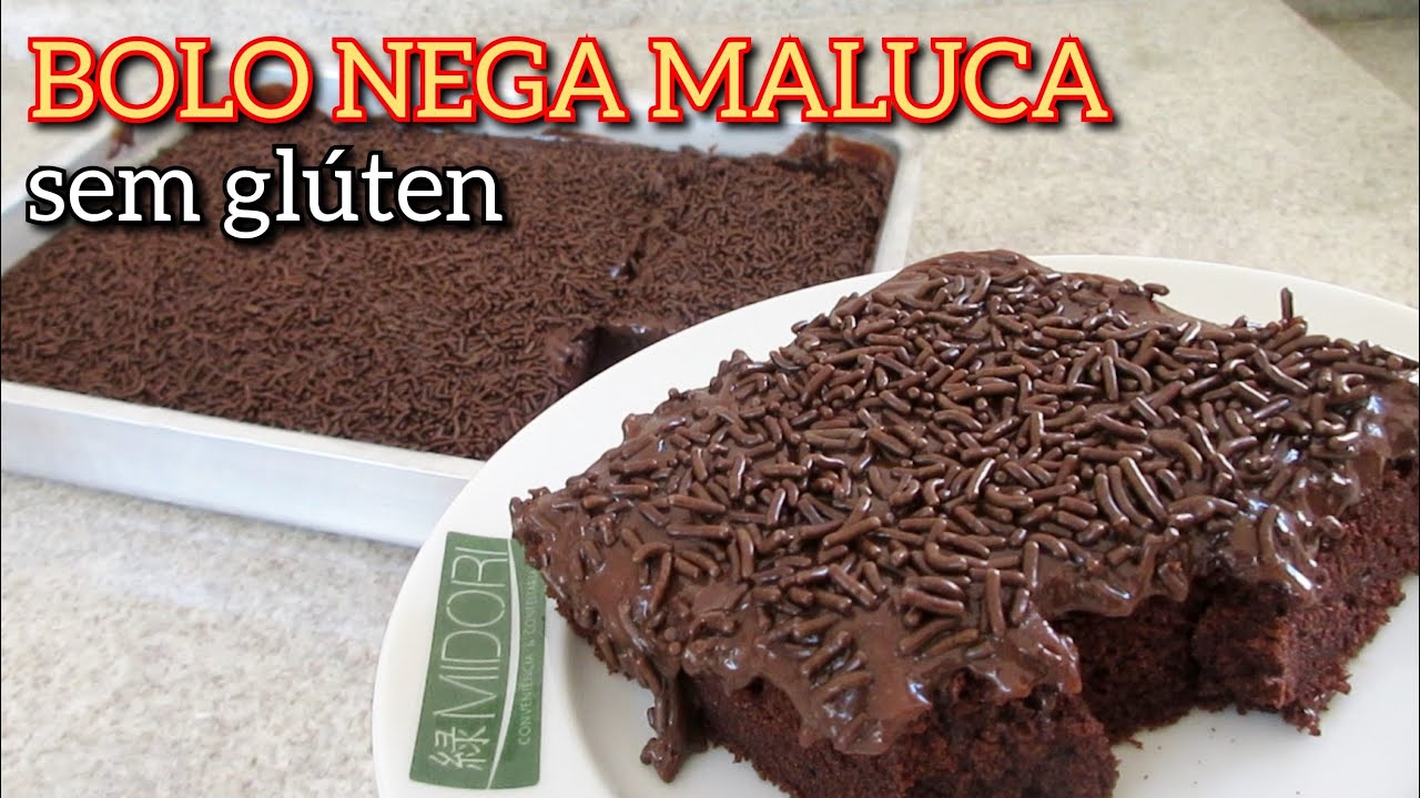 BOLO NEGA MALUCA SEM GLÚTEN | SEM FERMENTO
