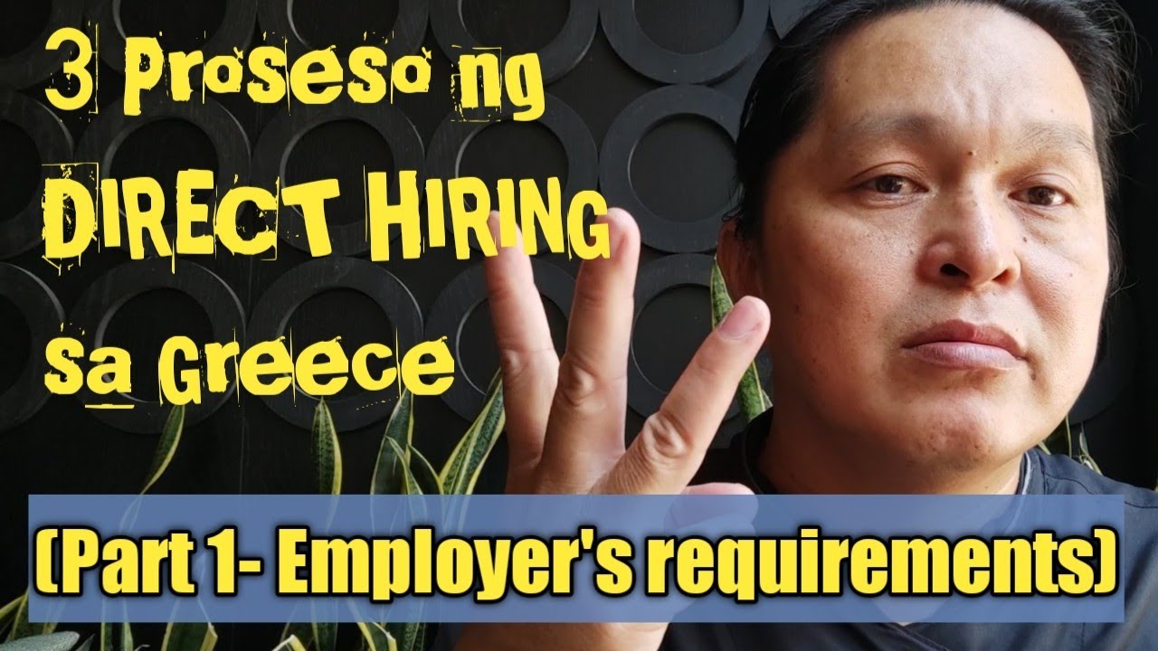 Proseso ng DIRECT HIRING sa Greece | Employer's requirements
