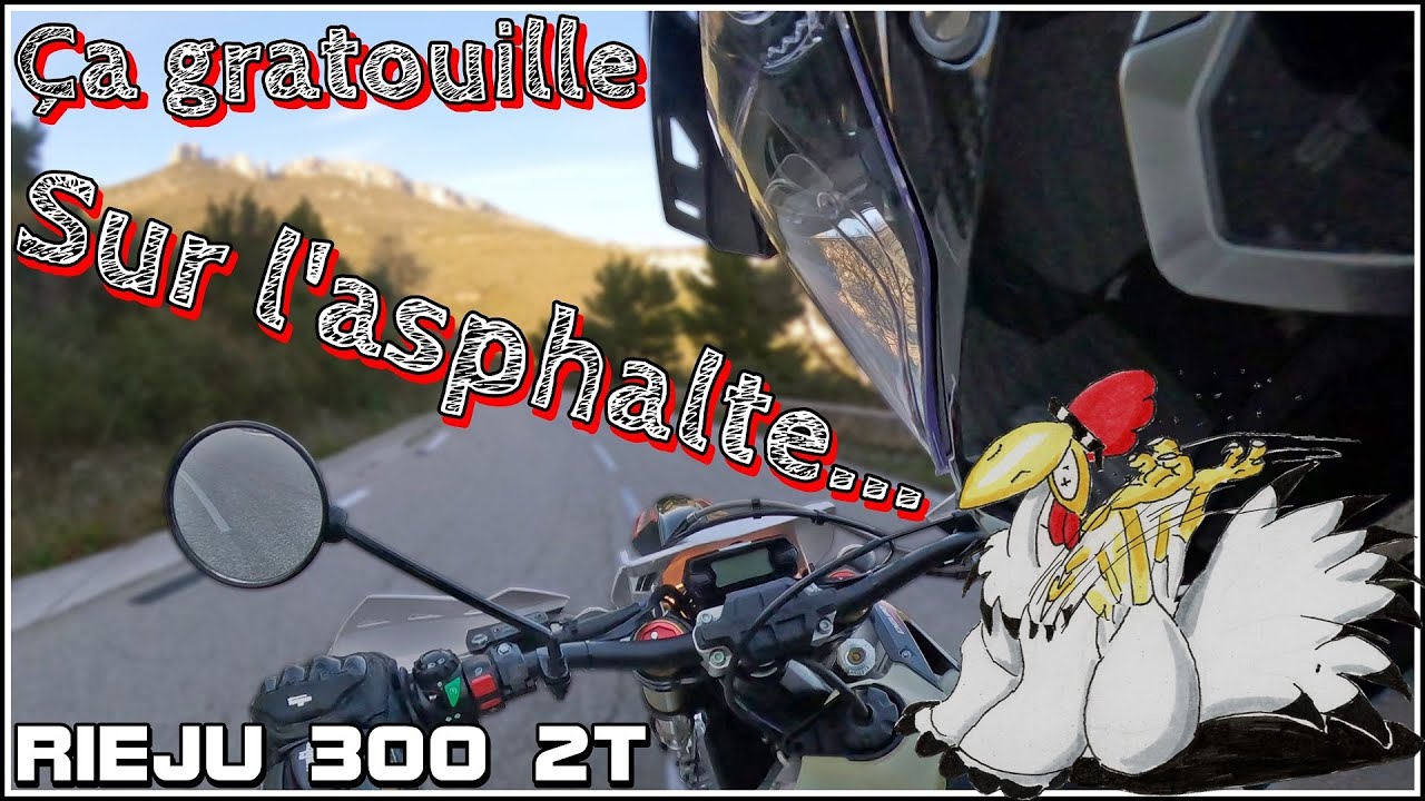 Ça gratouille un peu sur l'asphalte - Rieju MR300 2T - Michelin Anakee Wild