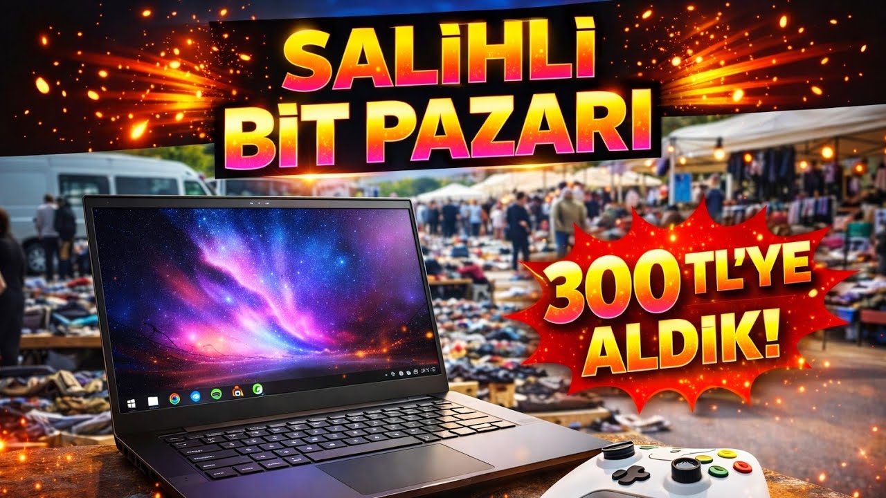 BİT PAZARI'NDA 300 TL'YE LAPTOP! MOBESE KAMERA 😱📷 💻🔥 Salihli bit pazarı  #157