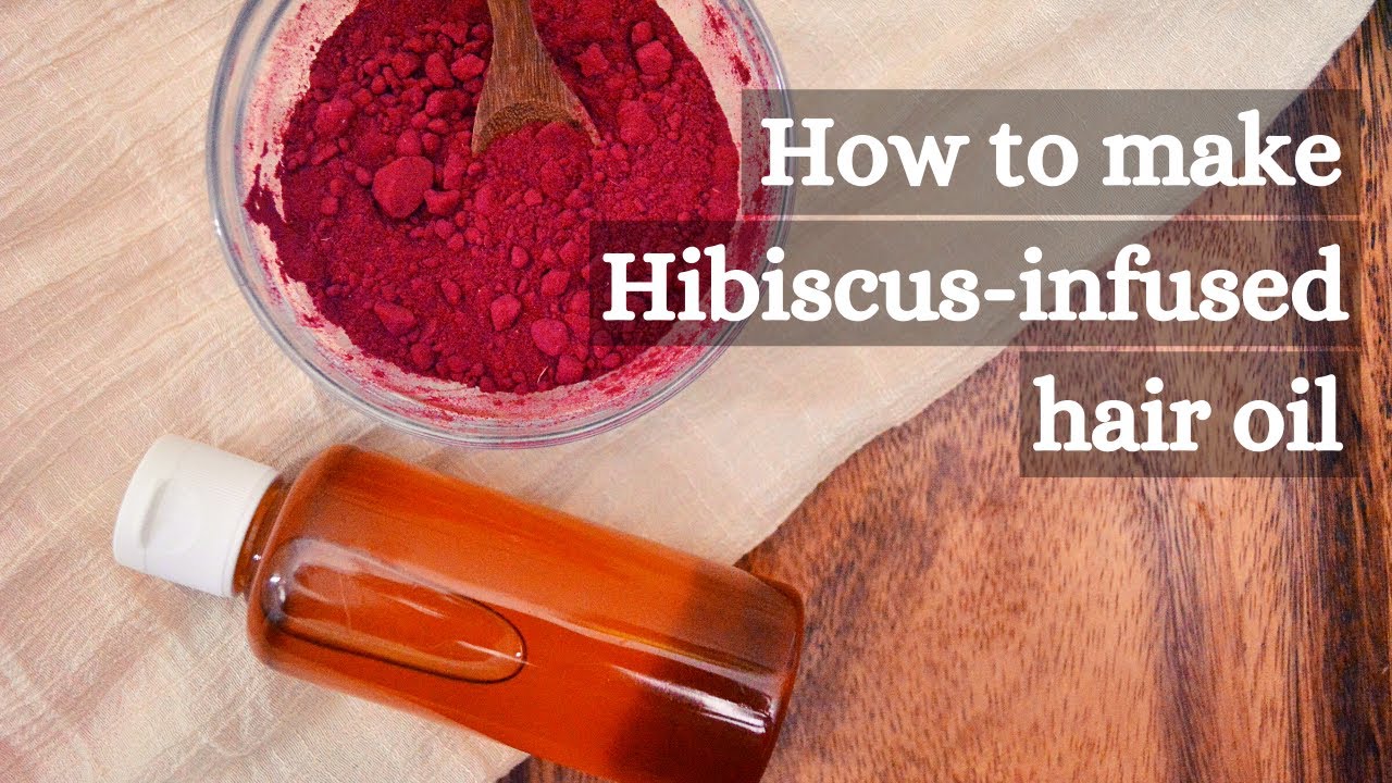 How to make DIY Hibiscus-Infused hair oil / hibiscus hair oil for hair growth/ DIY hair oil/homemade