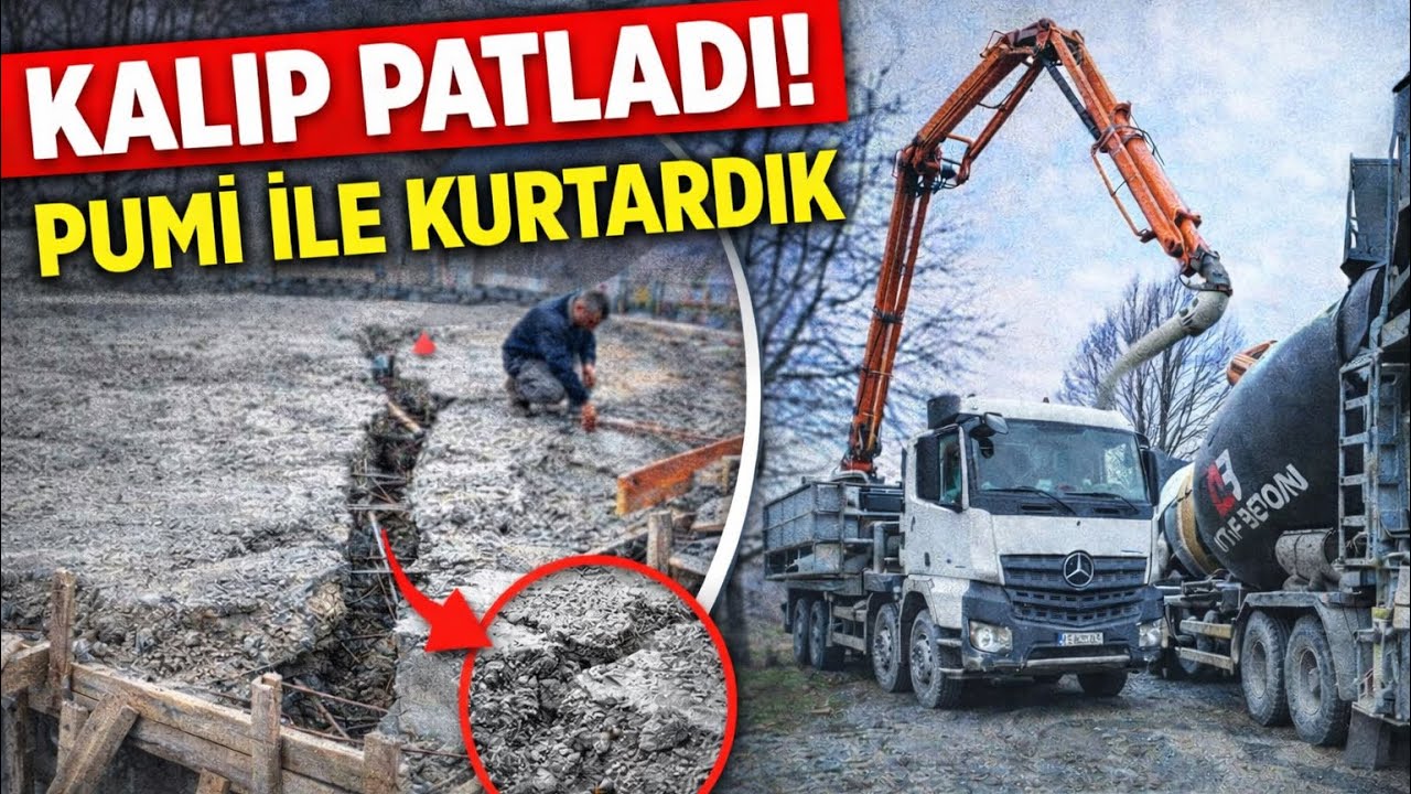 Beton Dökümünde Kalıp Patladı | PUMİ ile Döküm