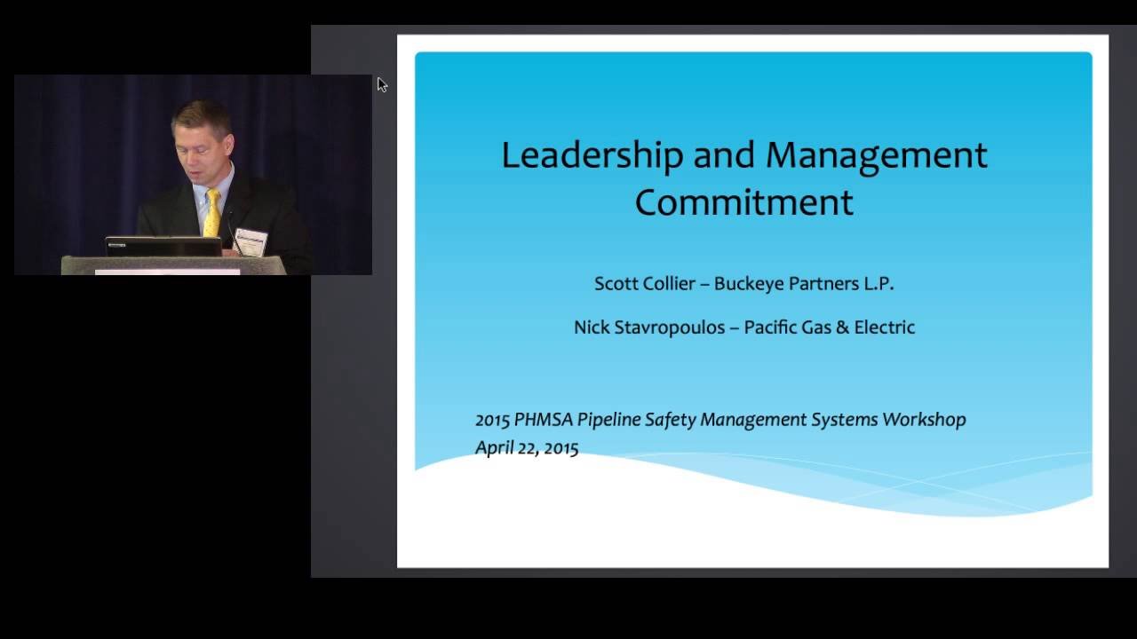 Public Workshop on Pipeline Safety Management Systems &ndash;  Part 1