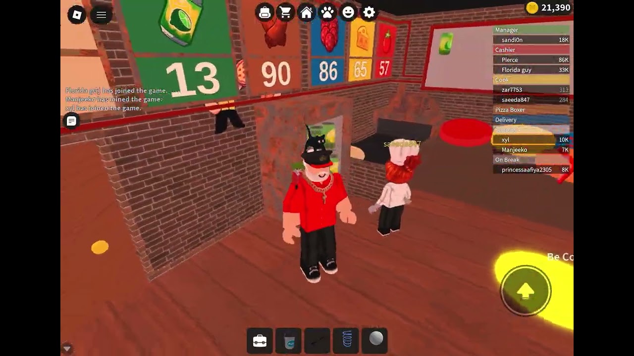 Work at a pizza place