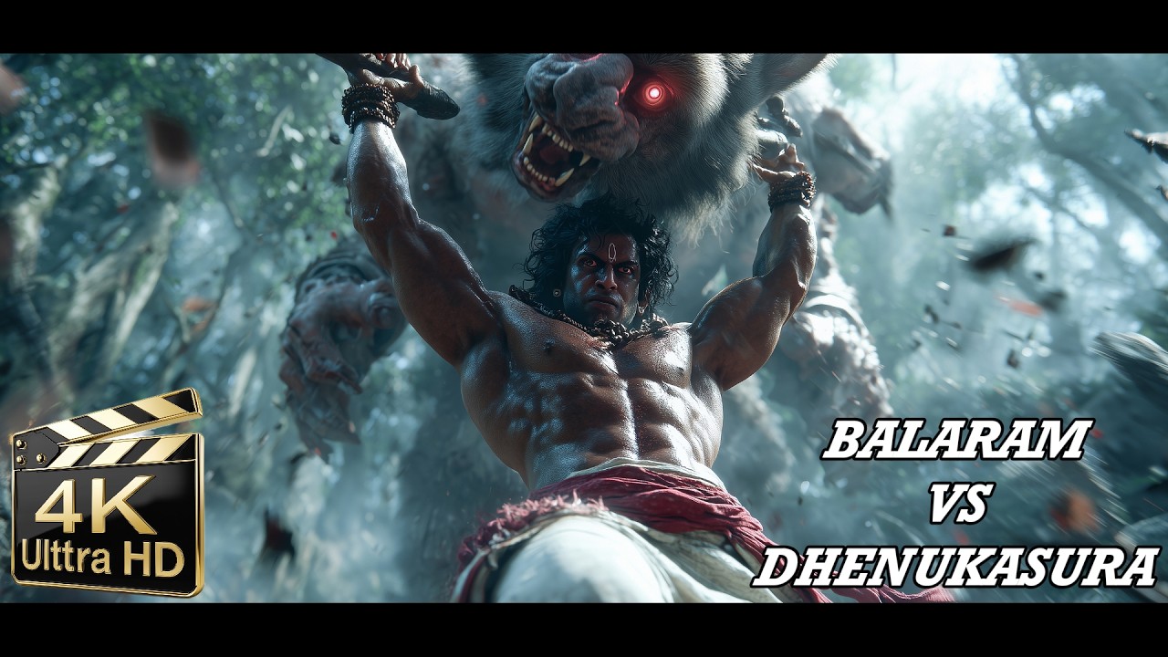 💪 power of Balram Ji | Krishna and Balaram movies | Balaram fight (4k)