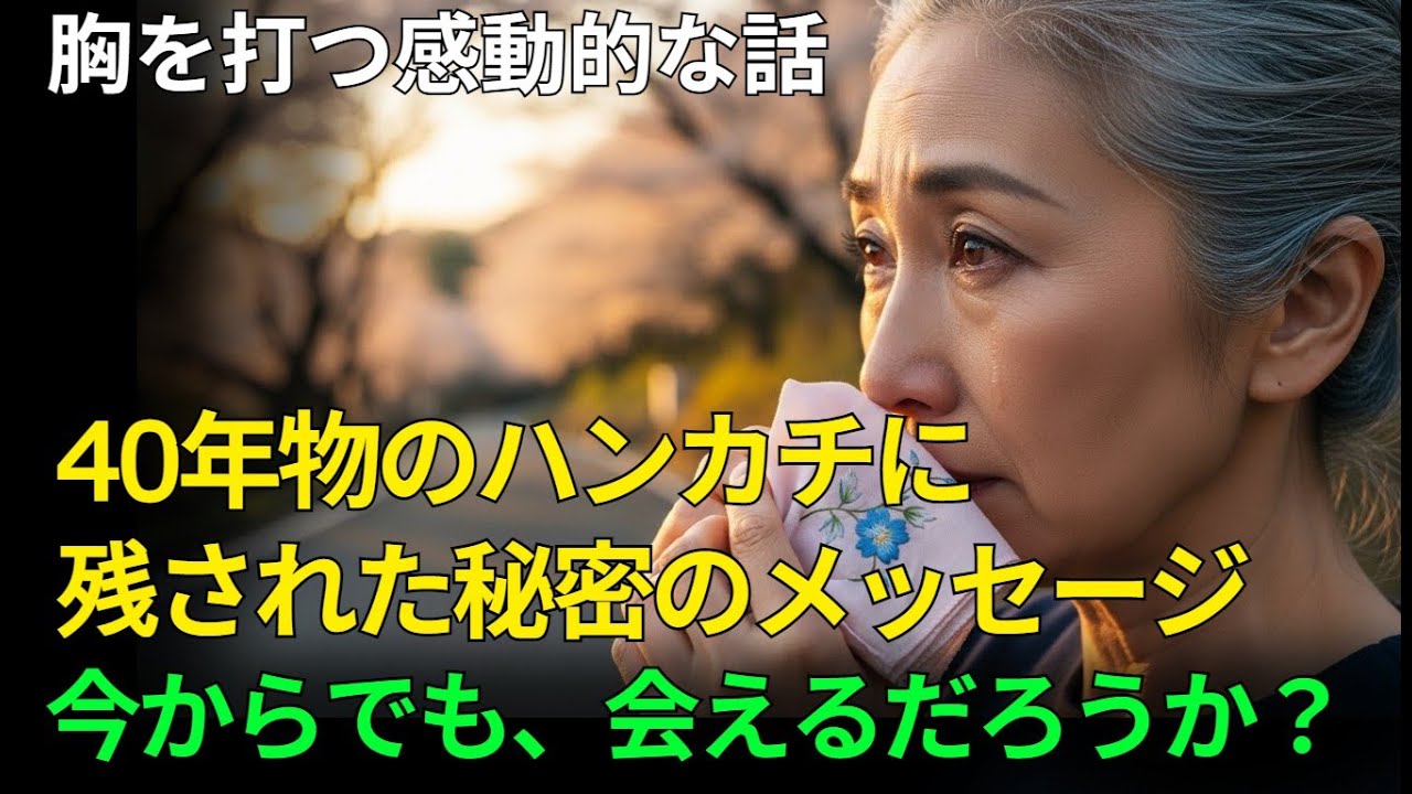 [感動する話]40年物のハンカチに残された秘密のメッセージ、今からでも…もう一度、会えるのだろうか？