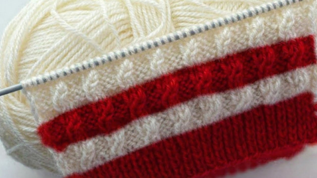 2 रंग का शानदार स्वेटर डिजाइन/Two Colour Sweater Design/Double Colour knitting/Do Rang ka design