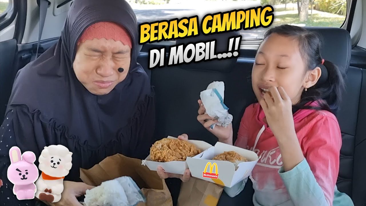 Makan McD Berasa Camping Di Mobil 😄 Wah... Aqilla Nemu Squishy BT21 | Aqilla's Diary