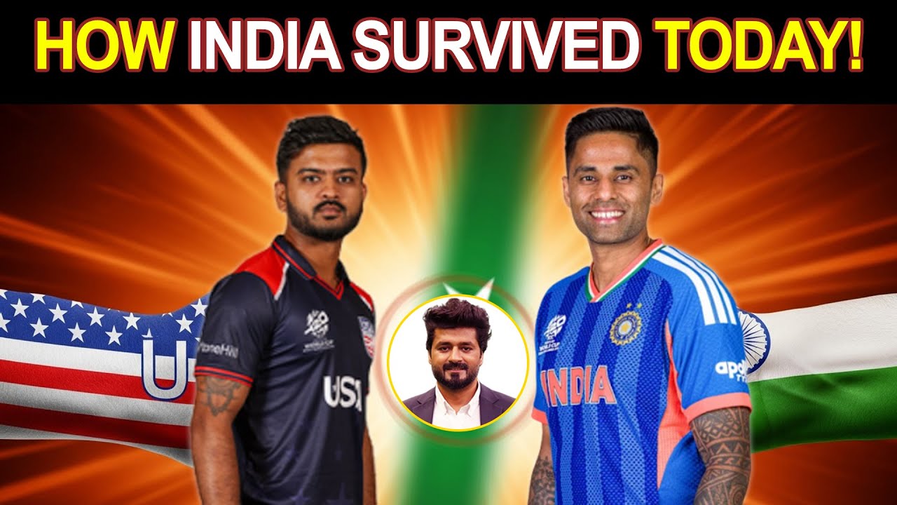 India Survive USA Scare! SKY’s 84 Rescues Defending Champions After Batting Collapse 📱