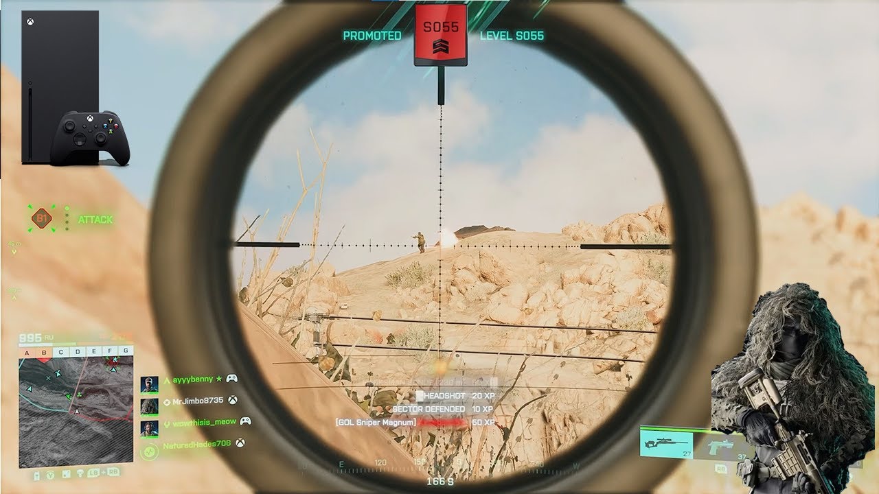 Battlefield 2042 Sniper Gameplay 128 Players (Xbox Series X)