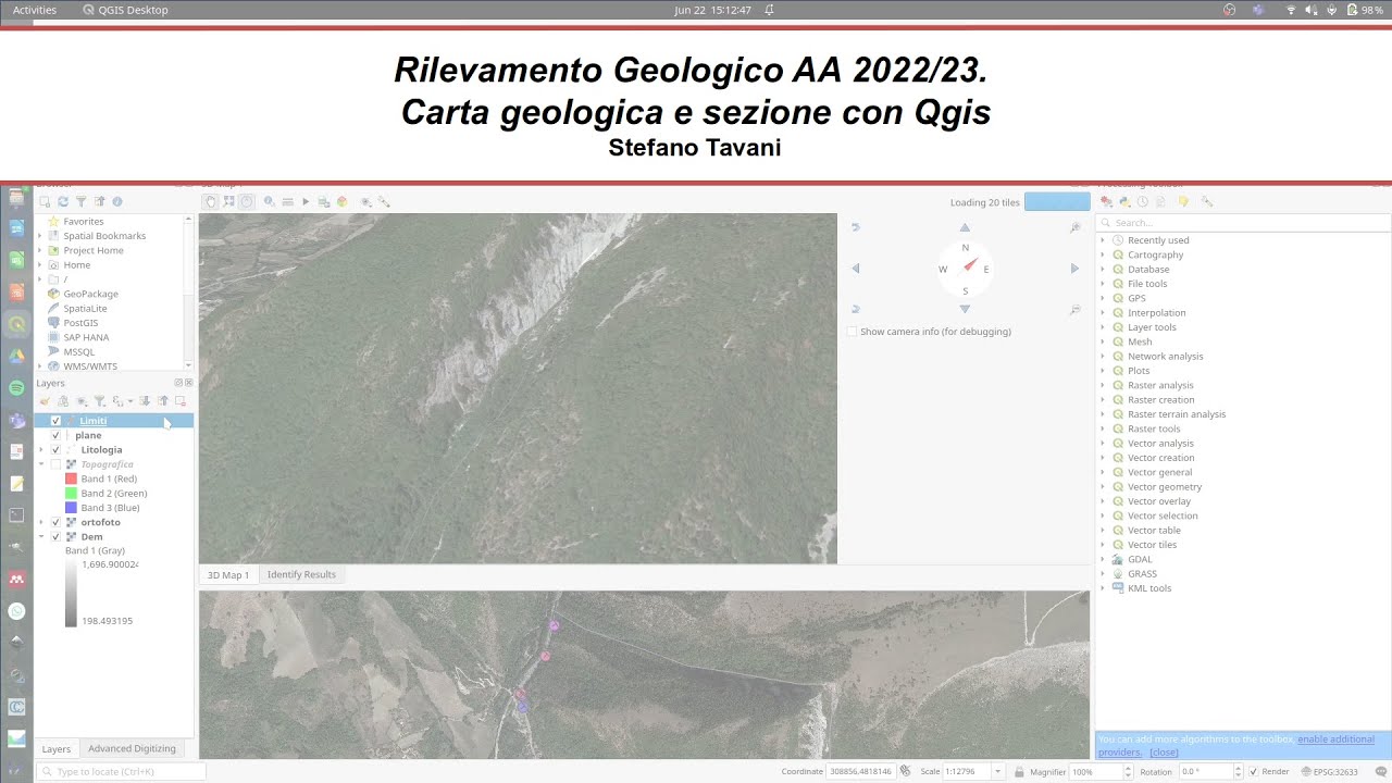 Carta geologica e sezione con Qgis. Parte 1