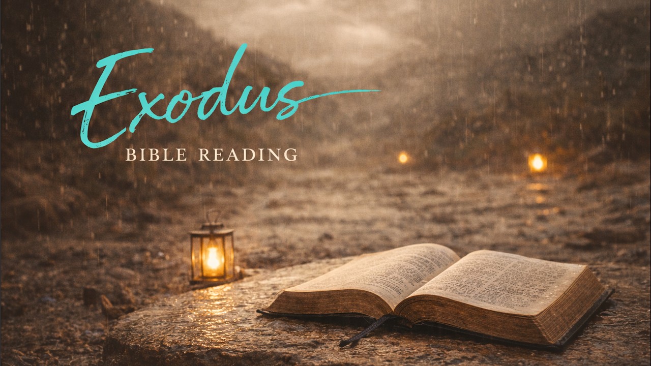 Exodus [Ch.1–40] Audio Bible with Rain ASMR (No Music) | Peaceful Reading for Sleep, Study & Prayer