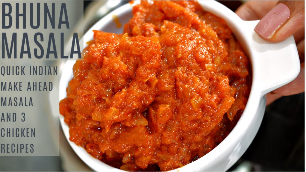 Easy and Quick Indian Bhuna Masala | 3 Chicken curries from one masala | Quick Chicken gravy