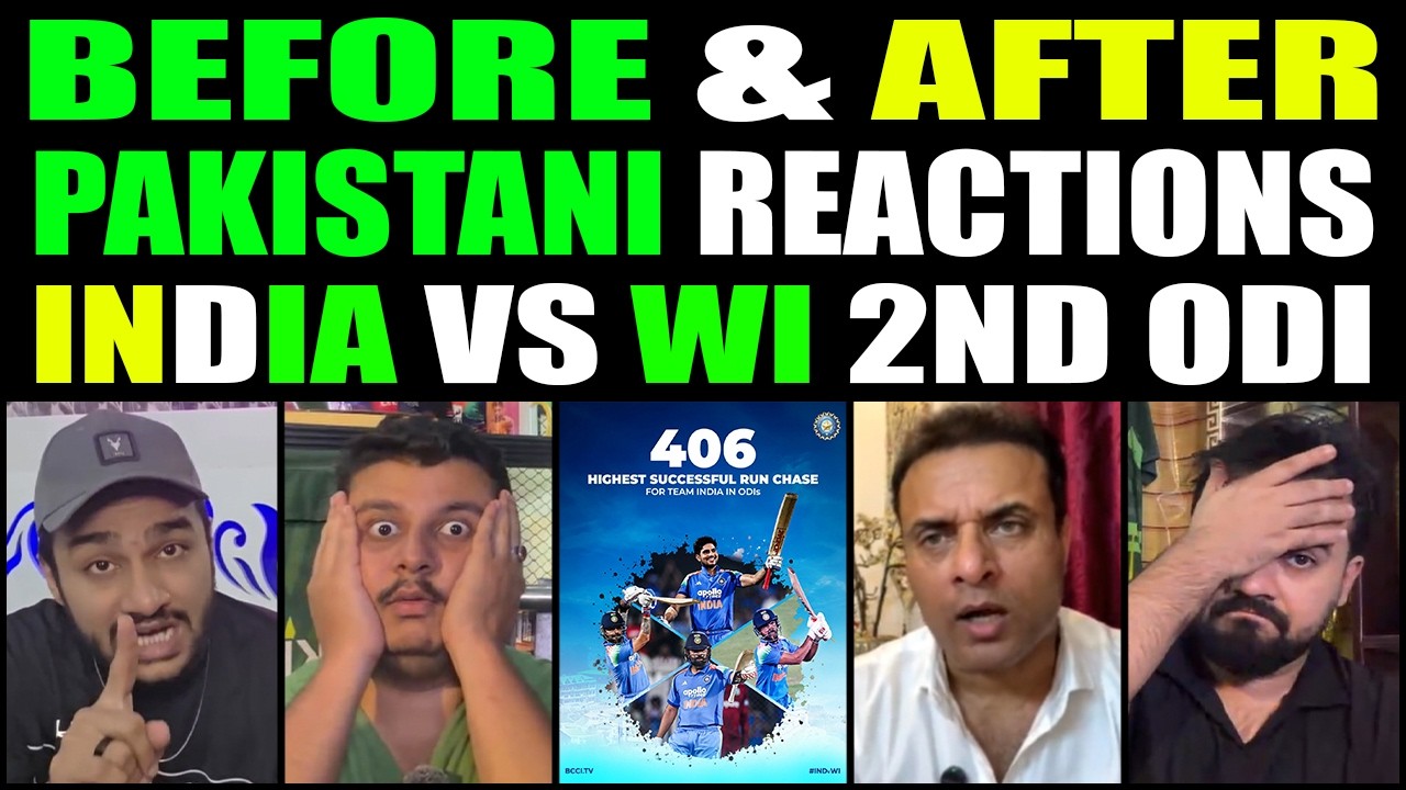 BEFORE & AFTER: PAKISTANI REACTIONS TO INDIA VS WI 2ND ODI!