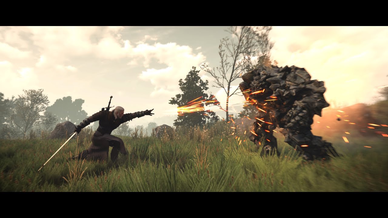 Witcher III Geralt of Rivia vs Earth Elemental [ Therazane ]