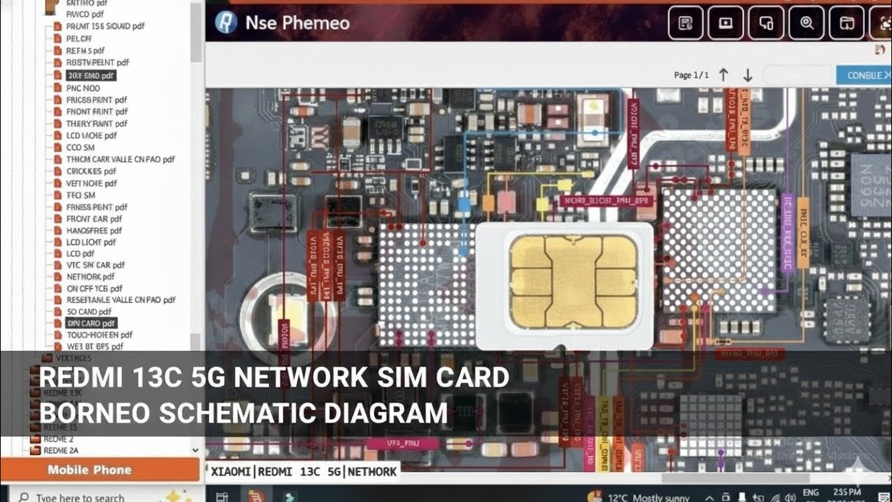 REDMI 13C 5G NETWORK SIM CARD BORNEO SCHEMATIC DIAGRAM 