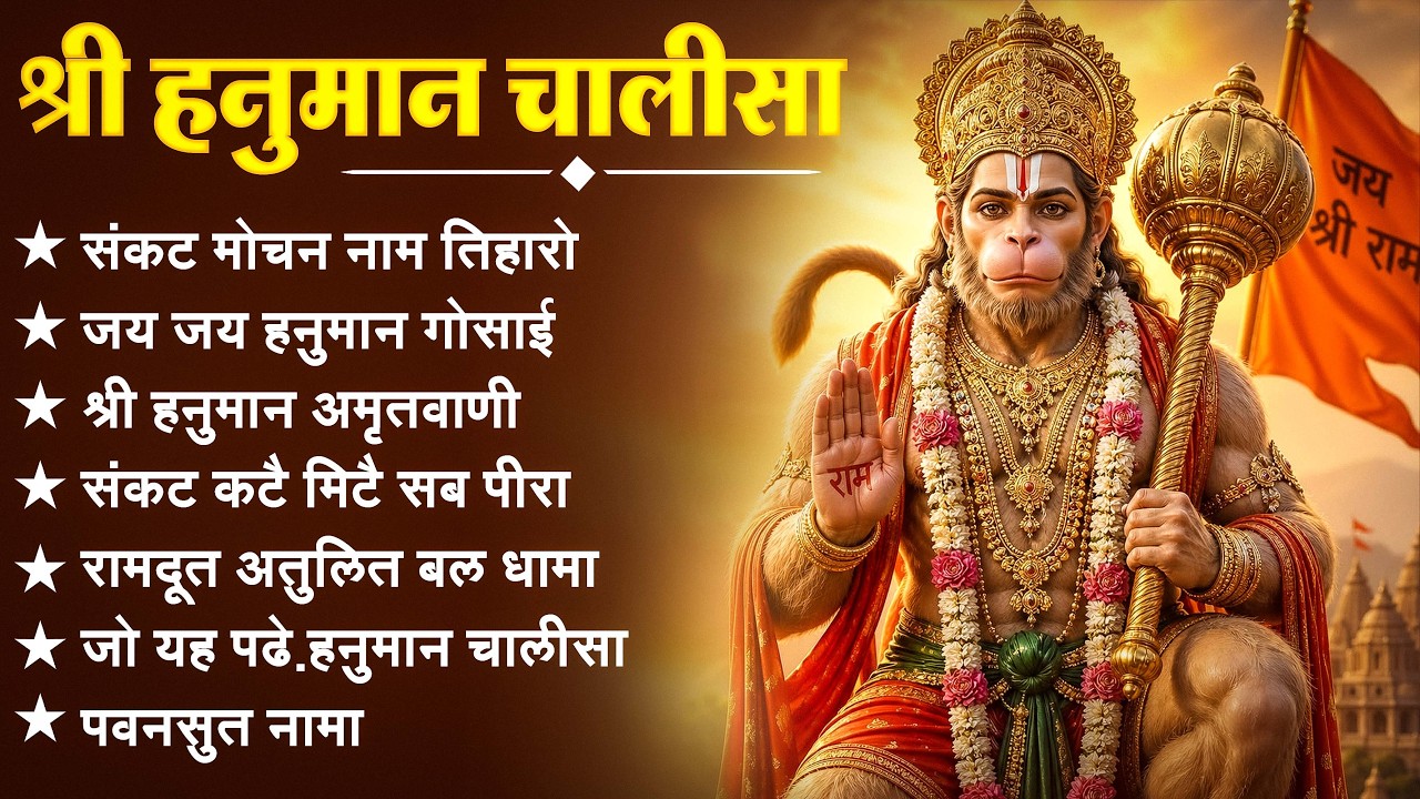 श्री हनुमान चालीसा 🌺🙏 shree hanuman chalisa original video 🙏🌺 gulshan kumar hariharan full hd
