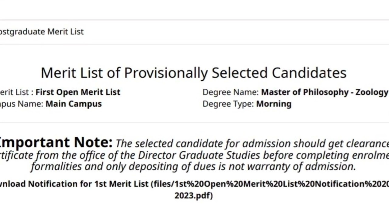 uaf postgraduate admissions #admission #uaf #merit list #admission 2023-2024