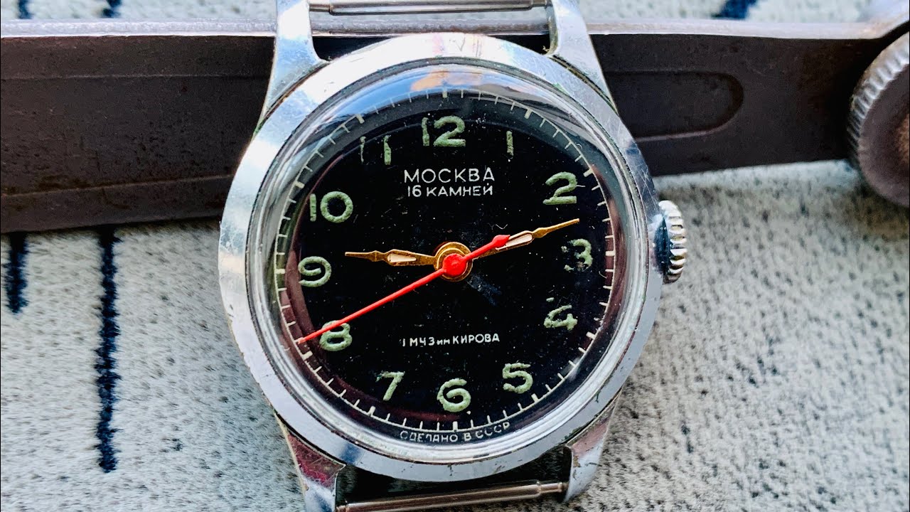 MOSCOW 16 jewels 1 MChZ named Kirova made in USSR/Men's Wrist Watch Москва Kirovskie made in SU/uhr