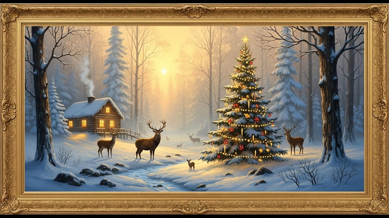 Vintage Christmas 4K: Relaxing Holiday Music & Peaceful Winter Ambience 🎄☃️