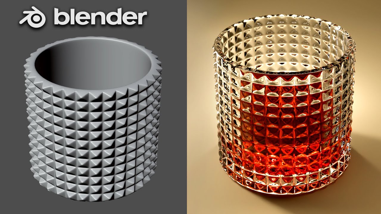 TUTORIAL — Create Crystal Drinking Glass in Blender
