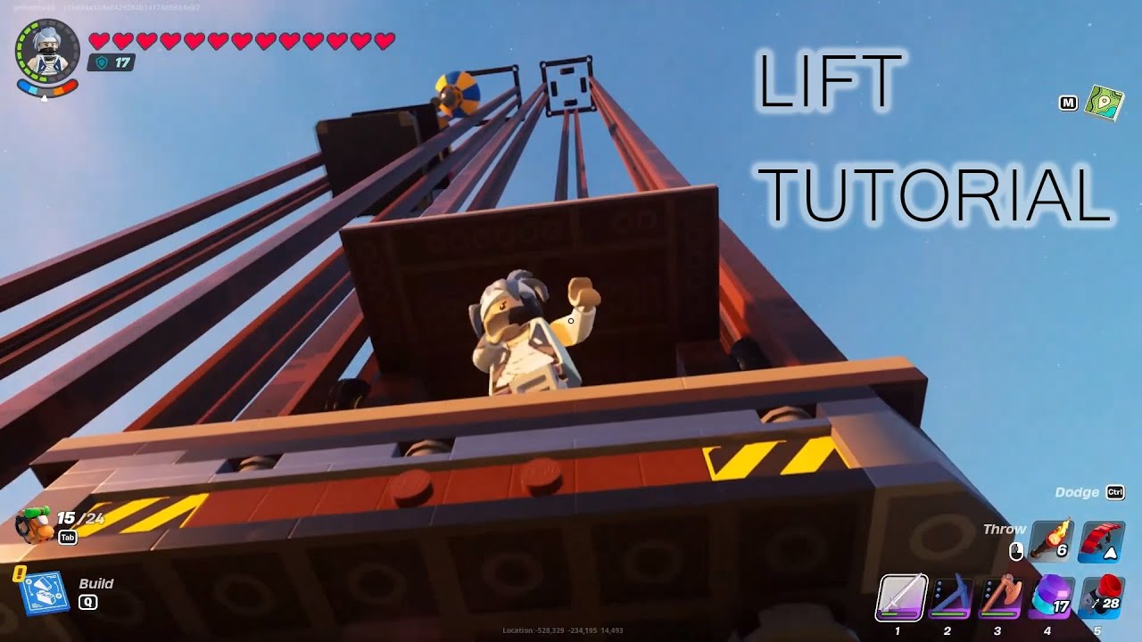 How to build a smooth ELEVATOR/LIFT in Fortnite LEGO Survival (Tutorial)