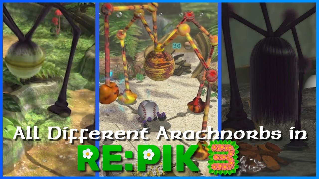 All Different Arachnorbs Featured in RE:PIK 3 Deluxe [Pikmin 3 Mod]