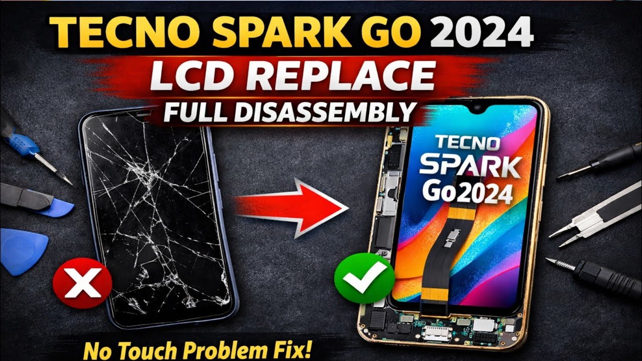 Techno Spark Go 2024 How to Replace New LCD Screen & How to FullDisassembly