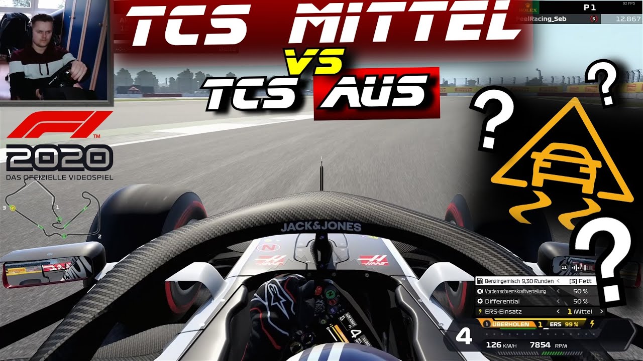 WIE SCHNELL ist TRAKTIONSKONTROLLE Mittel? | F1 2020 Fahrhilfen Vergleich TCS aus vs TCS Mittel #02