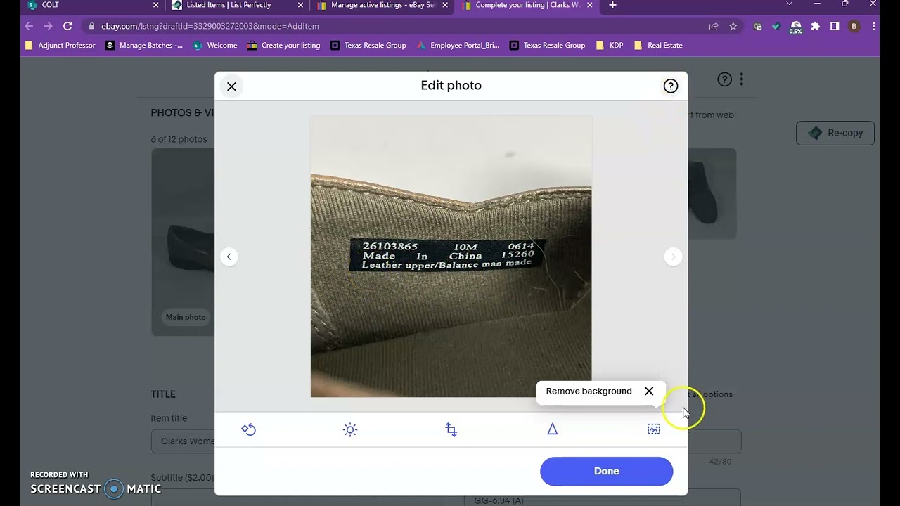 Crossposting from List Perfectly to eBay