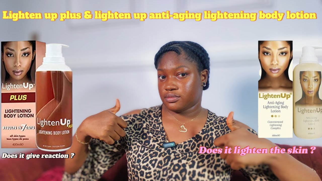Lighten up plus lightening lotion vs lighten up anti aging lightening body lotion review