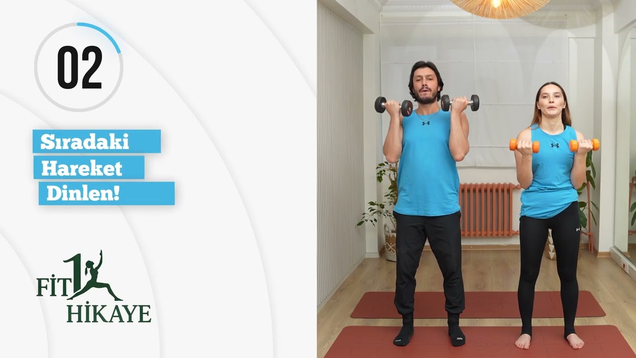 Dumbbell ile Üst Beden Güçlendirme | Evde Etkili Antrenman