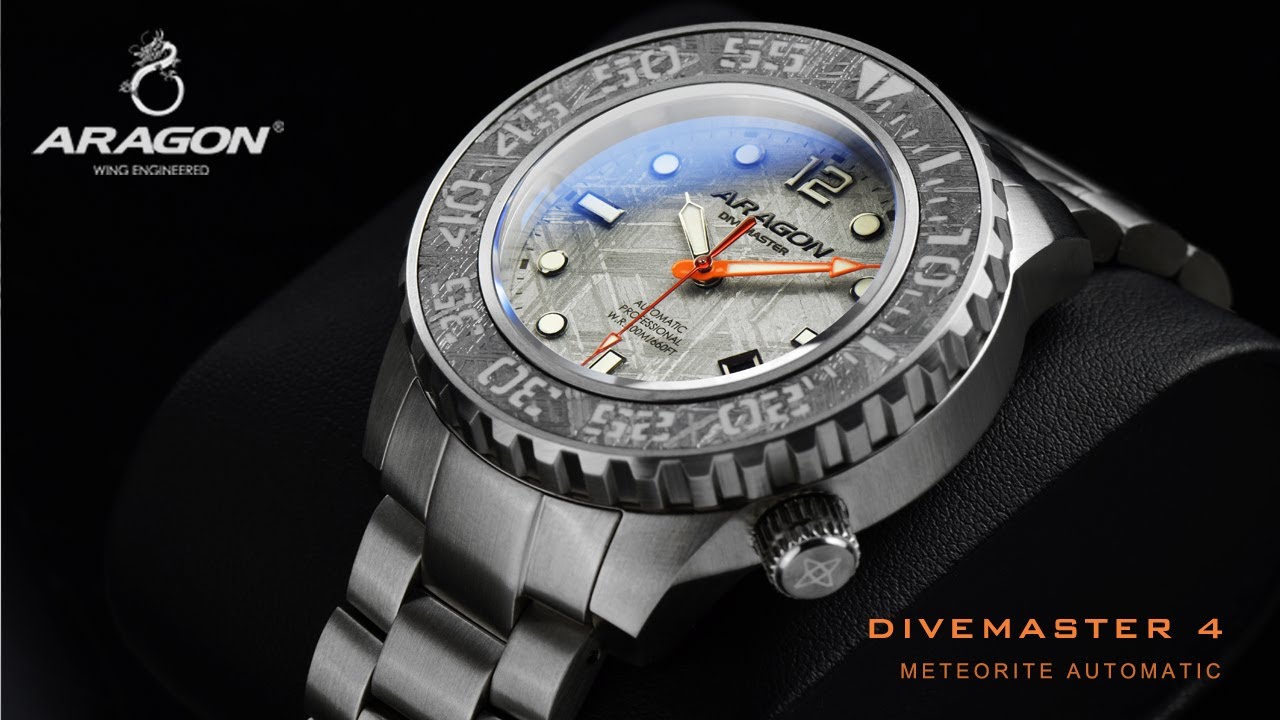 ARAGON&reg; Divemaster 4 Автоматические часы с метеоритным безелем и циферблатом