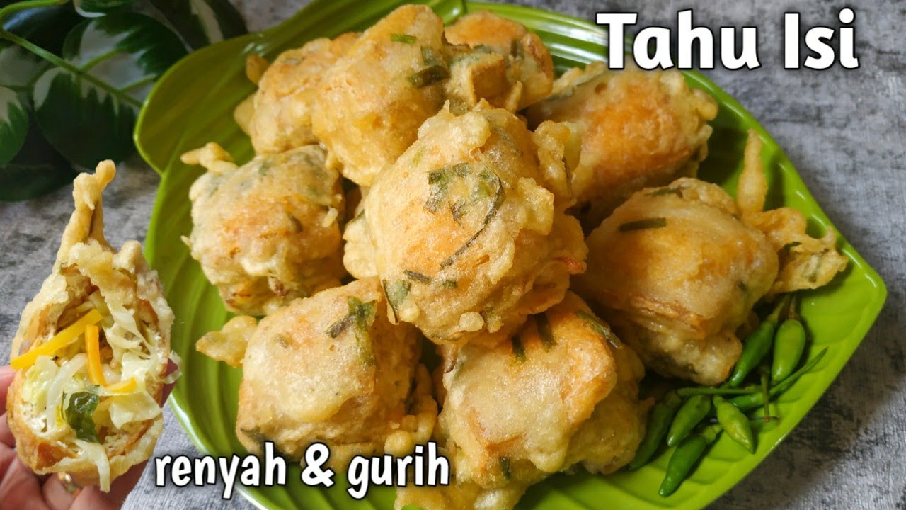 Tahu isi renyah dan gurih | adonan tepung takaran sendok | gorengan
