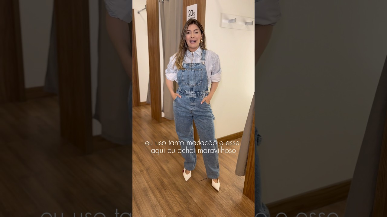 Quem mais ama macac&atilde;o jeans? 😍 eu t&ocirc; viciada 😂 #macac&atilde;o #macacaojeans #moda