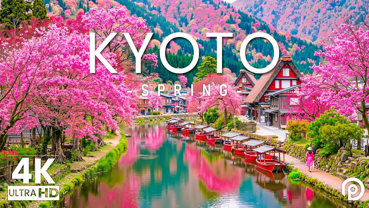 Kyoto Spring 4K – Peaceful Temples, Traditional Streets & Zen Garden Ambience