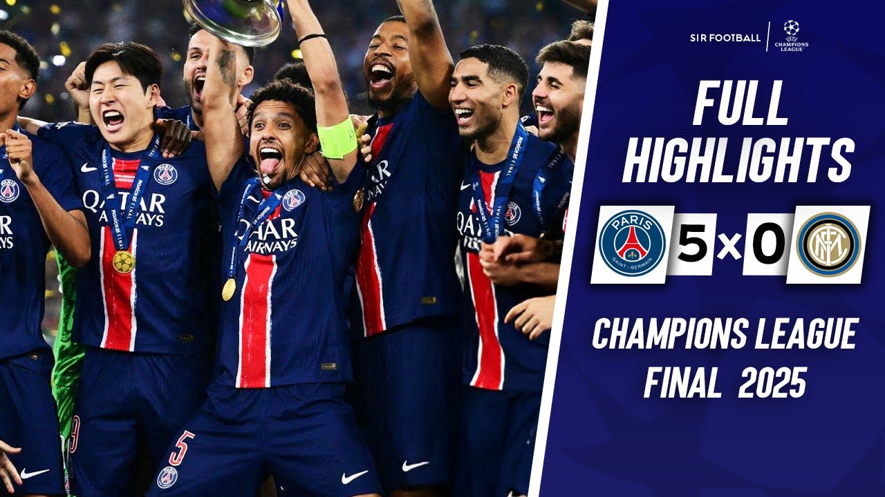 PSG vs Inter Milan 5-0 - Highlights & All Goals - Champions League Final 2025