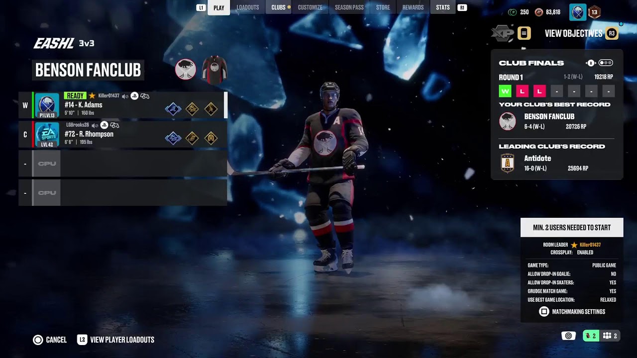 EASHL CLUBS NHL26