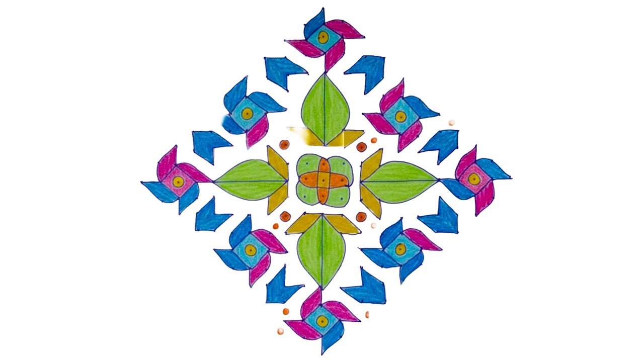 Day 62  (21x1) Kolam #kolamtutorial   #2026 #pongalkolam    #margalikolam