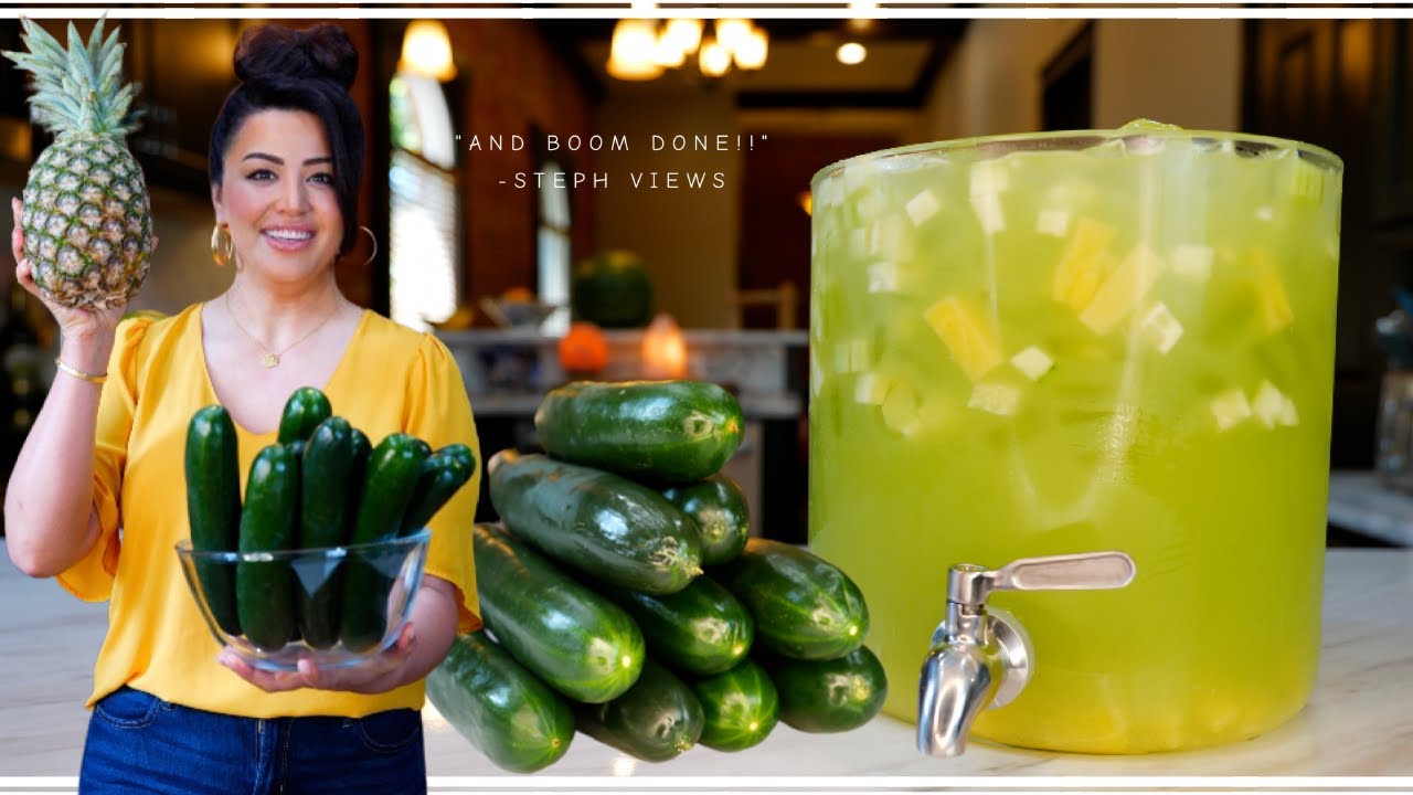 The BEST EASY Mexican Drink AGUA FRESCA de Pepino y Piña | Views on the road refreshing drink
