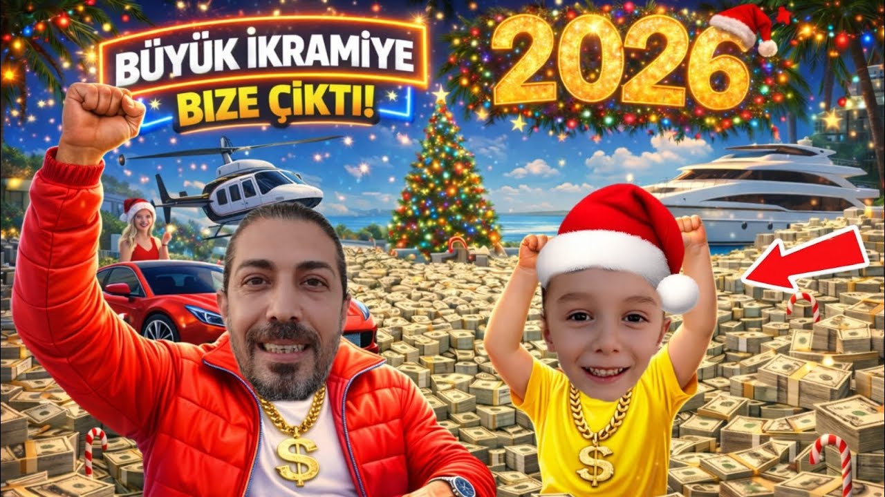 ALİ NECATİ YENİ YILDA EVDEN KAÇTI KAYIP. İKRAMİYE BİZE ÇIKTI OLAYLI GECE BİTMİYORDU