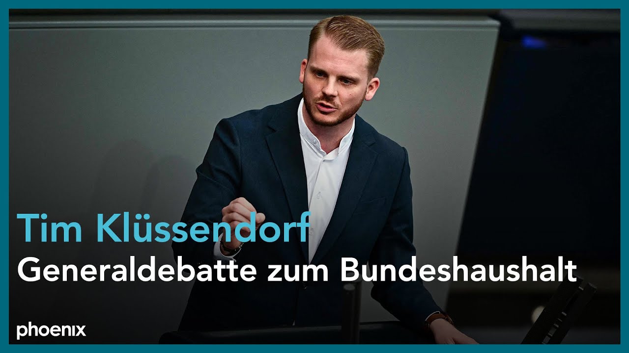 Tim Klüssendorf bei der Generaldebatte zum Bundeshaushalt 2025 am 09.07.25