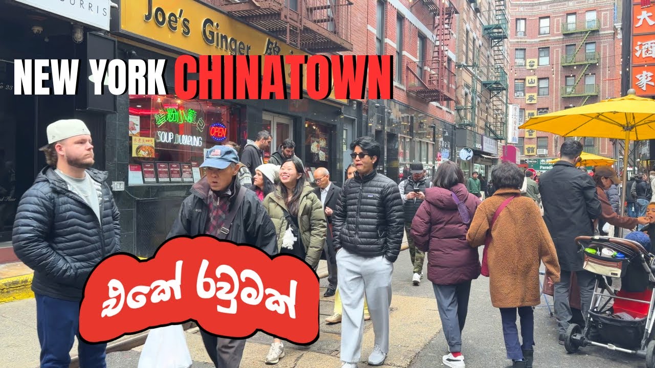 නිව් යෝක්  New York Chinatown Walk in Winter #NewYork #SriLanka