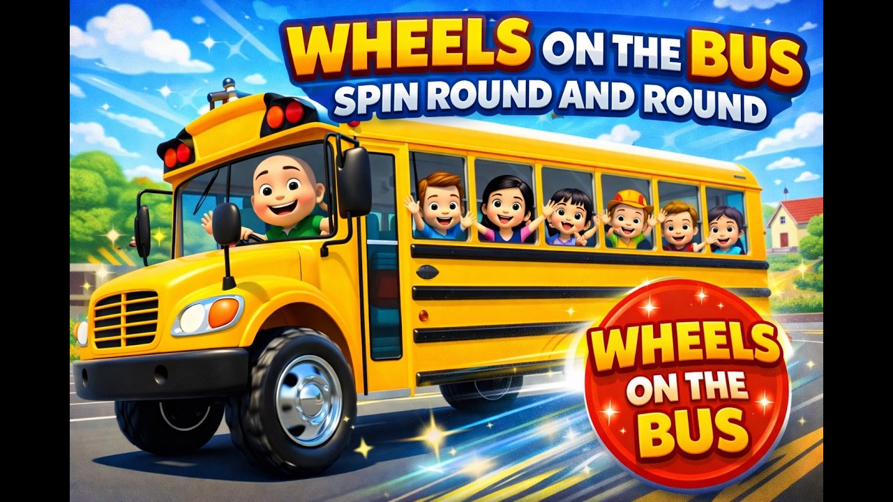 Wheels on the bus | School bus| kids nursery rhyme| Bubble brain #kidsrhymes #kidssongs #babysongs