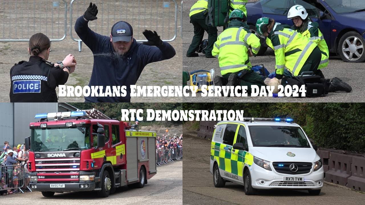 RTC Demo | Brooklands Emergency Service Day 2024 Road Traffic Collision demonstration
